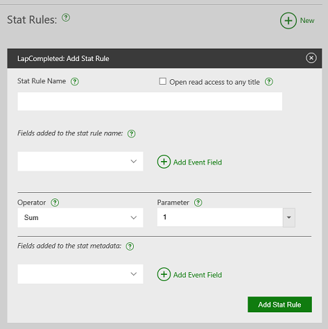 Add new stat rule screenshot