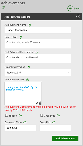 New achievement screenshot
